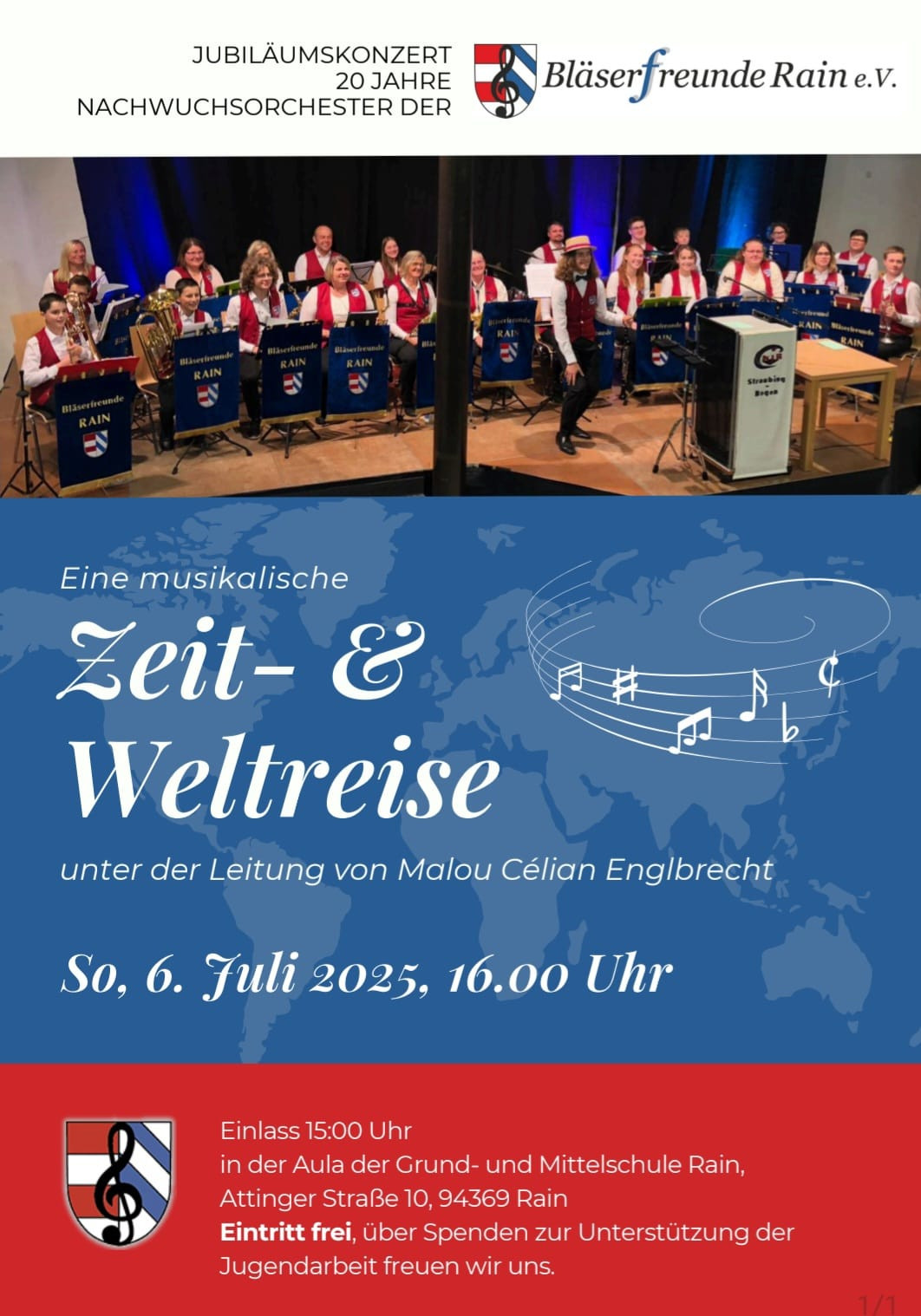 Plakat zum Jubuläumskonzert des Nachwuchsorchesters